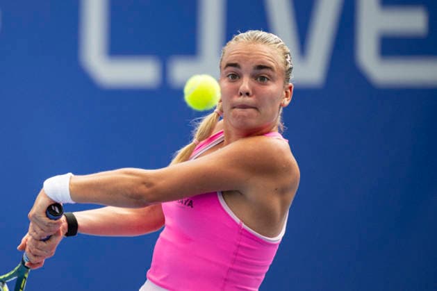 The Livesport Prague Open women s tennis tournament, in Prague, Czech Republic, on July 21, 2026. Sara Bejlek from Czech Republic, pictured, faces Anna Blinkova from Russia. (CTKxPhoto MichalxKamaryt) CTKPhotoP2026072105286  CTKPhotoP2026072105286