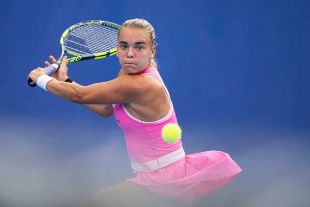 The Livesport Prague Open women s tennis tournament, in Prague, Czech Republic, on July 21, 2026. Sara Bejlek from Czech Republic, pictured, faces Anna Blinkova from Russia. (CTKxPhoto MichalxKamaryt) CTKPhotoP2026072105287  CTKPhotoP2026072105287
