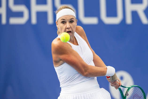 The Livesport Prague Open women s tennis tournament, in Prague, Czech Republic, on July 21, 2026. Anna Blinkova from Russia, pictured, faces Sara Bejlek from Czech Republic. (CTKxPhoto MichalxKamaryt) CTKPhotoP2026072105308  CTKPhotoP2026072105308