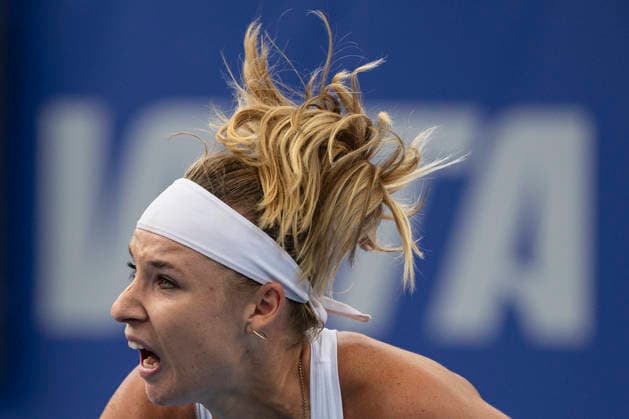 The Livesport Prague Open women s tennis tournament, in Prague, Czech Republic, on July 21, 2026. Anna Blinkova from Russia, pictured, faces Sara Bejlek from Czech Republic. (CTKxPhoto MichalxKamaryt) CTKPhotoP2026072105309  CTKPhotoP2026072105309