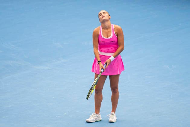 The Livesport Prague Open women s tennis tournament, in Prague, Czech Republic, on July 21, 2026. Sara Bejlek from Czech Republic, pictured, faces Anna Blinkova from Russia. (CTKxPhoto MichalxKamaryt) CTKPhotoP2026072105355  CTKPhotoP2026072105355