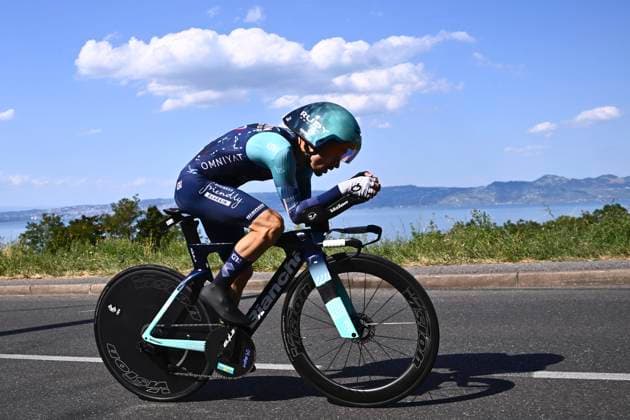 Tour de France 2026 Stage 16 THONON-LES-BAINS, FRANCE - JULY 21 : Martinez Lenny (FRA) of Bahrain - Victorious during stage 16 of the 113rd edition of Tour de France an UCI World Tour 2.UWT Individual Time Trial stage for Men Elite of 26 km with start in Evian-les-Bains and finish in Thonon-les-Bains on July 21, 2026 in Thonon-les-Bains, France, 21 07 2026 Thonon-les-Bains France  Copyright: xGvgx
