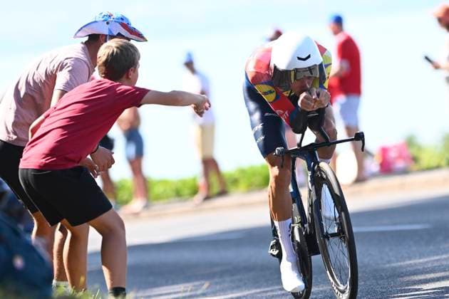 Tour de France 2026 Stage 16 THONON-LES-BAINS, FRANCE - JULY 21 : Ayuso Juan (ESP) of Lidl - Trek during stage 16 of the 113rd edition of Tour de France an UCI World Tour 2.UWT Individual Time Trial stage for Men Elite of 26 km with start in Evian-les-Bains and finish in Thonon-les-Bains on July 21, 2026 in Thonon-les-Bains, France, 21 07 2026 Thonon-les-Bains France  Copyright: xGvgx