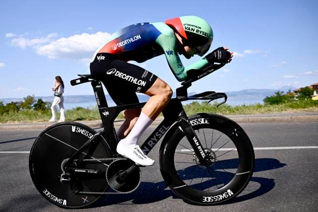 Tour de France 2026 Stage 16 THONON-LES-BAINS, FRANCE - JULY 21 : Seixas Paul (FRA) of Decathlon CMA CGM Team during stage 16 of the 113rd edition of Tour de France an UCI World Tour 2.UWT Individual Time Trial stage for Men Elite of 26 km with start in Evian-les-Bains and finish in Thonon-les-Bains on July 21, 2026 in Thonon-les-Bains, France, 21 07 2026 Thonon-les-Bains France  Copyright: xGvgx
