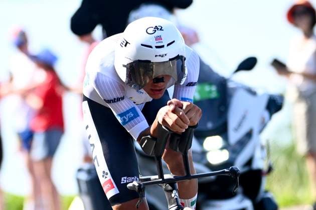 Tour de France 2026 Stage 16 THONON-LES-BAINS, FRANCE - JULY 21 : Del Toro Isaac (MEX) of UAE Team Emirates - XRG during stage 16 of the 113rd edition of Tour de France an UCI World Tour 2.UWT Individual Time Trial stage for Men Elite of 26 km with start in Evian-les-Bains and finish in Thonon-les-Bains on July 21, 2026 in Thonon-les-Bains, France, 21 07 2026 Thonon-les-Bains France  Copyright: xGvgx