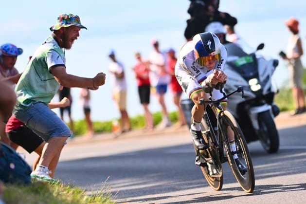 Tour de France 2026 Stage 16 THONON-LES-BAINS, FRANCE - JULY 21 : Evenepoel Remco (BEL) of Red Bull - BORA - Hansgrohe during stage 16 of the 113rd edition of Tour de France an UCI World Tour 2.UWT Individual Time Trial stage for Men Elite of 26 km with start in Evian-les-Bains and finish in Thonon-les-Bains on July 21, 2026 in Thonon-les-Bains, France, 21 07 2026 Thonon-les-Bains France  Copyright: xGvgx