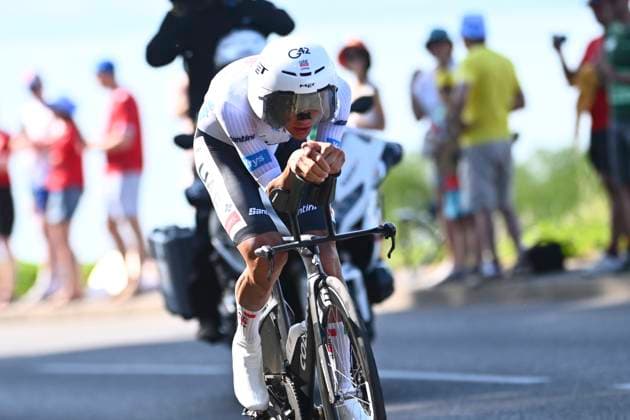 Tour de France 2026 Stage 16 THONON-LES-BAINS, FRANCE - JULY 21 : Evenepoel Remco (BEL) of Red Bull - BORA - Hansgrohe during stage 16 of the 113rd edition of Tour de France an UCI World Tour 2.UWT Individual Time Trial stage for Men Elite of 26 km with start in Evian-les-Bains and finish in Thonon-les-Bains on July 21, 2026 in Thonon-les-Bains, France, 21 07 2026 Thonon-les-Bains France  Copyright: xGvgx