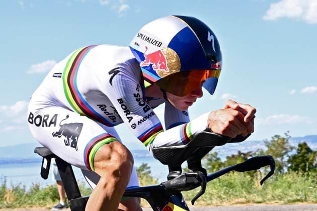 Tour de France 2026 Stage 16 THONON-LES-BAINS, FRANCE - JULY 21 : Evenepoel Remco (BEL) of Red Bull - BORA - Hansgrohe during stage 16 of the 113rd edition of Tour de France an UCI World Tour 2.UWT Individual Time Trial stage for Men Elite of 26 km with start in Evian-les-Bains and finish in Thonon-les-Bains on July 21, 2026 in Thonon-les-Bains, France, 21 07 2026 Thonon-les-Bains France  Copyright: xGvgx