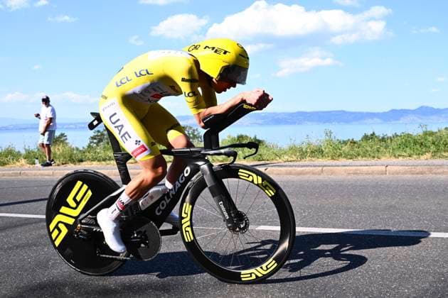 Tour de France 2026 Stage 16 THONON-LES-BAINS, FRANCE - JULY 21 : Pogacar Tadej (SLO) of UAE Team Emirates - XRG during stage 16 of the 113rd edition of Tour de France an UCI World Tour 2.UWT Individual Time Trial stage for Men Elite of 26 km with start in Evian-les-Bains and finish in Thonon-les-Bains on July 21, 2026 in Thonon-les-Bains, France, 21 07 2026 Thonon-les-Bains France  Copyright: xGvgx