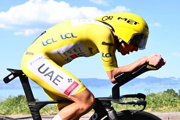 Tour de France 2026 Stage 16 THONON-LES-BAINS, FRANCE - JULY 21 : Pogacar Tadej (SLO) of UAE Team Emirates - XRG during stage 16 of the 113rd edition of Tour de France an UCI World Tour 2.UWT Individual Time Trial stage for Men Elite of 26 km with start in Evian-les-Bains and finish in Thonon-les-Bains on July 21, 2026 in Thonon-les-Bains, France, 21 07 2026 Thonon-les-Bains France  Copyright: xGvgx