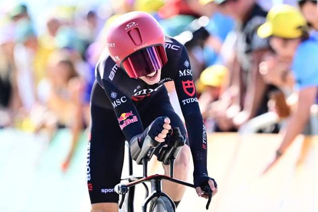 Tour de France 2026 Stage 16 THONON-LES-BAINS, FRANCE - JULY 21 : Voisard Yannis (SUI) of Tudor Pro Cycling Team during stage 16 of the 113rd edition of Tour de France an UCI World Tour 2.UWT Individual Time Trial stage for Men Elite of 26 km with start in Evian-les-Bains and finish in Thonon-les-Bains on July 21, 2026 in Thonon-les-Bains, France, 21 07 2026 Thonon-les-Bains France  Copyright: xPeterxDexVoechtx