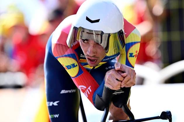 Tour de France 2026 Stage 16 THONON-LES-BAINS, FRANCE - JULY 21 : Ayuso Juan (ESP) of Lidl - Trek during stage 16 of the 113rd edition of Tour de France an UCI World Tour 2.UWT Individual Time Trial stage for Men Elite of 26 km with start in Evian-les-Bains and finish in Thonon-les-Bains on July 21, 2026 in Thonon-les-Bains, France, 21 07 2026 Thonon-les-Bains France  Copyright: xPeterxDexVoechtx