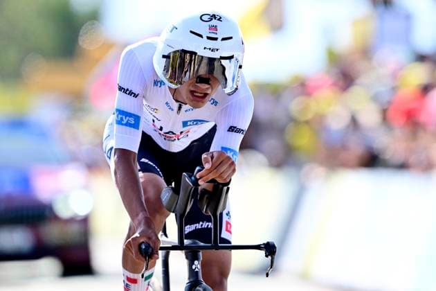 Tour de France 2026 Stage 16 THONON-LES-BAINS, FRANCE - JULY 21 : Del Toro Isaac (MEX) of UAE Team Emirates - XRG during stage 16 of the 113rd edition of Tour de France an UCI World Tour 2.UWT Individual Time Trial stage for Men Elite of 26 km with start in Evian-les-Bains and finish in Thonon-les-Bains on July 21, 2026 in Thonon-les-Bains, France, 21 07 2026 Thonon-les-Bains France  Copyright: xPeterxDexVoechtx
