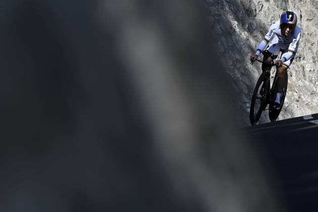 Belgian Remco Evenepoel of Red Bull-BORA-hansgrohe pictured during the stage 16 of the 2026 Tour de France cycling race, an individual Time Trial stage of 26km from Evian-les-Bains to Thonon-les-Bains, on Tuesday 21 July 2026. The 113th edition of the Tour de France starts on Saturday 4 July in Barcelona, Spain, and will finish in Paris, France on the 26th of July. JASPERxJACOBS  x181681231x
