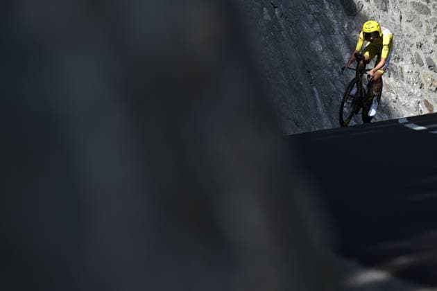Slovenian Tadej Pogacar of UAE Team Emirates XRG pictured during the stage 16 of the 2026 Tour de France cycling race, an individual Time Trial stage of 26km from Evian-les-Bains to Thonon-les-Bains, on Tuesday 21 July 2026. The 113th edition of the Tour de France starts on Saturday 4 July in Barcelona, Spain, and will finish in Paris, France on the 26th of July. JASPERxJACOBS  x181681245x