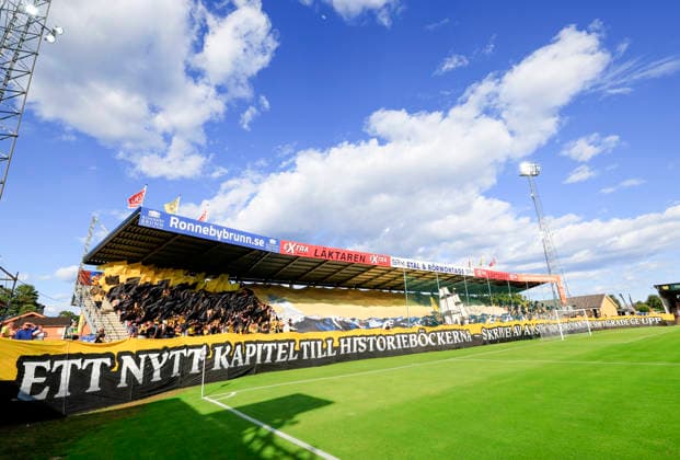 SÖLVESBORG, SWEDEN 20260721 Mjällby fans in the stands cheering ahead of Tuesday s football match, second qualifying round for the Champions League, first leg Mjällby AIF- Lincoln Red Imps FC, at Strandvallen in Sölvesborg, Sweden, 21 July 2026. SÖLVESBORG SWEDEN x10600x *** SÖLVESBORG, SWEDEN July 21, 2026 Mjällby fans in the stands cheering ahead of Tuesday’s soccer match—the second qualifying round of the Champions League, first leg between Mjällby AIF and Lincoln Red Imps FC—at Strandvallen in Sölvesborg, Sweden, July 21, 2026 SÖLVESBORG SWEDEN x10600x  Copyright: xAndreasxHillergren TTx CHAMPIONS LEAGUE QUALIFYING MJÄLLBY-LINCOLN RED IMPS