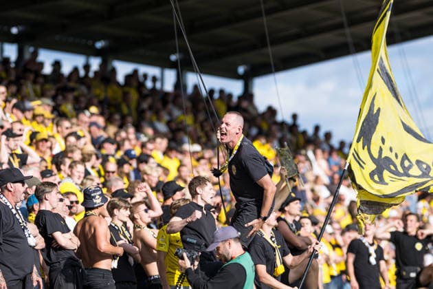 260721 Fans of Mjällby during the UEFA Champions League qualifying match between Mjällby and Lincoln Red Imps on July 21, 2026 in Hällevik. Photo: Christoffer Borg Mattisson BILDBYRAN COP 261 CB0541 fotboll football soccer fotball uefa champions league champions league mjällby lincoln red imps bbeng *** July 21, 2026: Mjällby fans during the UEFA Champions League qualifying match between Mjällby and Lincoln Red Imps on July 21, 2026 in Hällevik. Photo by Christoffer Borg Mattisson, BILDBYRAN COP 261 CB0541 soccer football fotball UEFA Champions League Champions League Mjällby Lincoln Red Imps bbeng  Copyright: CHRISTOFFERxBORGxMATTISSON BB260721CB037