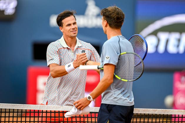TENNIS - ATP, Tennis Herren Generali Open 2026 KITZBUEHEL,AUSTRIA,21.JUL.26 - TENNIS - ATP World Tour, Generali Open. Image shows Daniel Altmaier (GER) and Raphael Collignon (BEL).  GEPAxpictures xDanielxSchoenherr