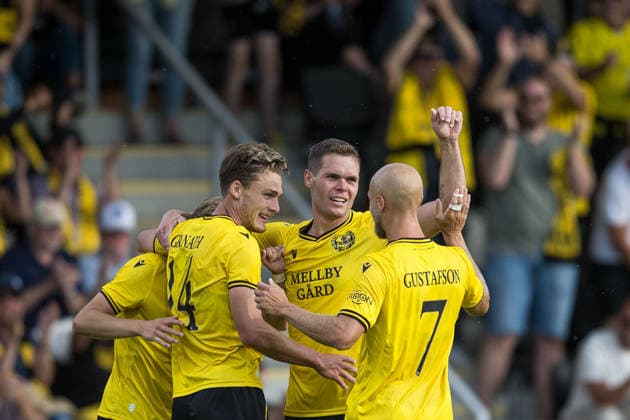 260721 Jacob Bergström of Mjällby celebrates after 3-0 during the UEFA Champions League qualifying match between Mjällby and Lincoln Red Imps on July 21, 2026 in Hällevik. Photo: Christoffer Borg Mattisson BILDBYRAN COP 261 CB0541 fotboll football soccer fotball uefa champions league champions league mjällby lincoln red imps bbeng jubel celebrates *** July 21, 2026: Jacob Bergström of Mjällby celebrates after scoring the 3-0 goal during the UEFA Champions League qualifying match between Mjällby and Lincoln Red Imps on July 21, 2026 in Hällevik. Photo by Christoffer Borg Mattisson, BILDBYRAN COP 261 CB0541 soccer football fotball UEFA Champions League Champions League Mjällby Lincoln Red Imps bbeng celebration  Copyright: CHRISTOFFERxBORGxMATTISSON BB260721CB053