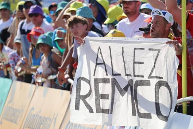 Tour de France 2026 - UCI Cycling Race Pierre Teyssot MAXPPP ; Tour de France 2026 - UCI Cycling Race. Thonon Les Bains, France on July 21, 2026. Individual Time Trial, 16th stage of the 113th edition of the Tour de France cycling race, 26,1 km between Evian and Thonon Les Bains. In action, Fans of Remco Evenepoel (BEL) Pierre Teyssot Maxppp Thonon Les Bains Haute-Savoie France  Copyright: xMAXPPPxPierrexTeyssotx TEY67193 TEY67193