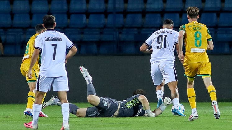 UEFA Champions League Second Qualifying Round First Leg, Vazgen Sargsyan Republican Stadium, Yerevan, Armenia 21 7 2026 Ararat Armenia vs Shamrock Rovers Ararat Armenia™s Cordovil De Lima scores his sides 1st goal of the match Cordovil De Lima scores his sides 1st goal of the match 21 7 2026  Copyright: xx AG6I0505A