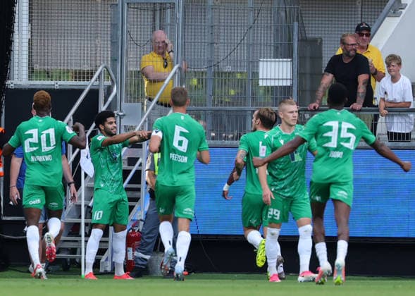 GOTHENBURG, SWEDEN 20260721 Levadia cheers after 0-1 by Wendell ( 10) during the Uefa Conference League second qualifying round, 1st leg, football match between IFK Göteborg and FCI Levadia Tallin at Gamla Ullevi in Gothenburg, Sweden, July 21, 2026. GÖTEBORG SWEDEN x9200x *** GOTHENBURG, SWEDEN July 21, 2026 Levadia celebrates after Wendell scored the 0-1 goal in the 10th minute during the UEFA Conference League second qualifying round, first leg, soccer match between IFK Göteborg and FCI Levadia Tallinn at Gamla Ullevi in Gothenburg, Sweden, July 21, 2026 GOTHENBURG, SWEDEN x9200x  Copyright: xAdamxIhse TTx CONFERENCE LEAGUE QUALIFYING GÖTEBORG-LEVADIA