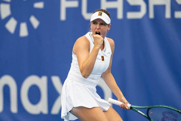 The Livesport Prague Open women s tennis tournament, in Prague, Czech Republic, on July 21, 2026. Linda Fruhvirtova from Czech Republic, pictured, faces Barbora Krejcikova from Czech Republic. (CTKxPhoto MichalxKamaryt) CTKPhotoP2026072106468  CTKPhotoP2026072106468