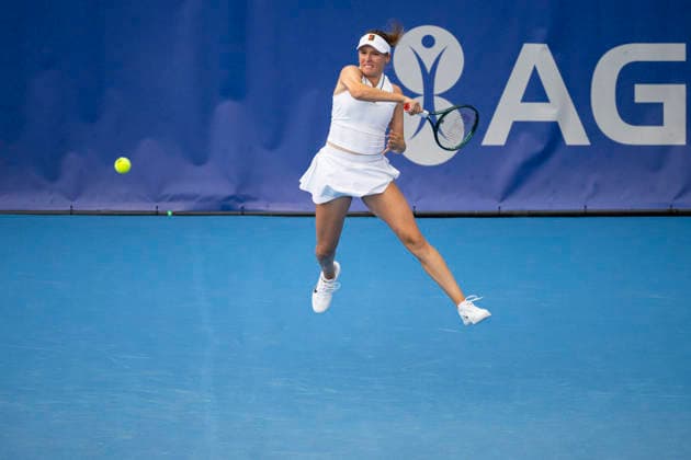 The Livesport Prague Open women s tennis tournament, in Prague, Czech Republic, on July 21, 2026. Linda Fruhvirtova from Czech Republic, pictured, faces Barbora Krejcikova from Czech Republic. (CTKxPhoto MichalxKamaryt) CTKPhotoP2026072106478  CTKPhotoP2026072106478