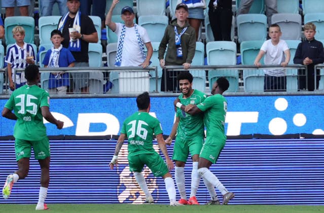 Levadia cheers after 0-2 by Wendell ( 10) during the Uefa Conference League second qualifying round, 1st leg, football match between IFK Göteborg and FCI Levadia Tallin at Gamla Ullevi in Gothenburg, Sweden, July 21, 2026. GÖTEBORG SWEDEN x9200x *** Levadia celebrates after Wendell 10 scores the 0-2 goal during the first leg of the UEFA Conference League second qualifying round soccer match between IFK Göteborg and FCI Levadia Tallinn at Gamla Ullevi in Gothenburg, Sweden, July 21, 2026, GOTHENBURG, SWEDEN x9200x  Copyright: xAdamxIhse TTx CONFERENCE LEAGUE QUALIFYING GÖTEBORG-LEVADIA