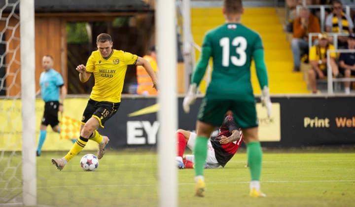 SÖLVESBORG, SVERIGE 20260721 Mjällby AIFs Jacob Bergström under tisdagens fotbollsmatch, andra kvalomgangen till Champions League, första mötet Mjällby AIF- Lincoln Red Imps FC, pa Strandvallen i Sölvesborg, Sverige, 21 juli 2026. SÖLVESBORG SVERIGE x10600x *** SÖLVESBORG, SWEDEN July 21, 2026 Mjällby AIF s Jacob Bergström during Tuesday s soccer match, the second qualifying round of the Champions League, the first leg between Mjällby AIF and Lincoln Red Imps FC, at Strandvallen in Sölvesborg, Sweden, July 21, 2026 SÖLVESBORG SWEDEN x10600x  Copyright: xAndreasxHillergren TTx CHAMPIONS LEAGUE KVAL MJÄLLBY-LINCOLN RED IMPS
