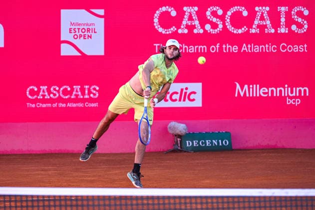 July 21, 2026, Lisbon, Lisbon, Portugal: JAIME FARIA in action during the Round of 32 at the Millennium Estoril Open ATP, Tennis Herren tennis tournament at Clube de Tenis do Estoril. Lisbon Portugal - ZUMAr238 20260721_zip_r238_088 Copyright: xRicardoxRochax