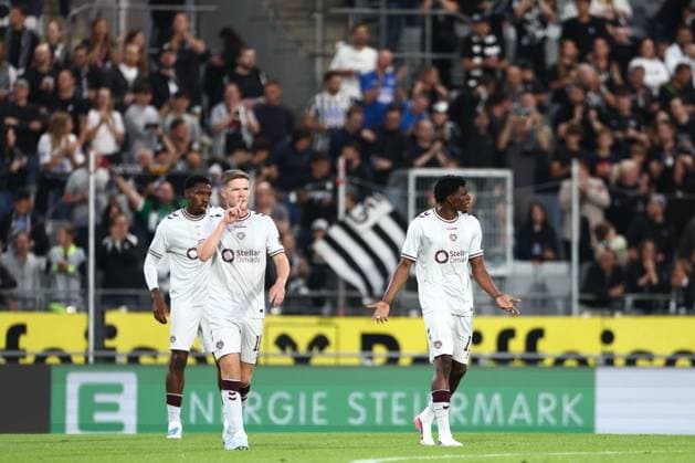 Pierre Landry Kabore of Heart of Midlothian appears dejected after Sturm Graz open the scoring Sturm Graz v Heart of Midlothian, UEFA Champions League, 2nd Qualifying Round, 1st Leg, Football,Stadion Graz-Liebenau, Graz, Austria - 21 Jul 2026Graz Stadion Graz-Liebenau Austria  Copyright: xNikolaxKrstic Shutterstockx 16999234ap