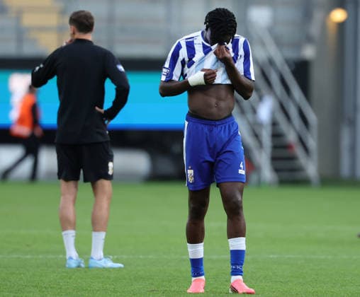 GÖTEBORG, SVERIGE 20260721 Göteborgs Rockson Yeboah efter förlusten i tisdagens fotbollsmatch, andra kvalomgangen till Conference League, första mötet IFK Göteborg och FCI Levadia Tallin pa Gamla Ullevi i Göteborg, Sverige, 21 juli 2026. GÖTEBORG SVERIGE x9200x *** GOTHENBURG, SWEDEN, July 21, 2026: Gothenburg’s Rockson Yeboah after Tuesday’s soccer loss in the second qualifying round of the Conference League, the first leg between IFK Gothenburg and FCI Levadia Tallinn at Gamla Ullevi in Gothenburg, Sweden, July 21, 2026 GOTHENBURG SWEDEN x9200x  Copyright: xAdamxIhse TTx CONFERENCE LEAGUE KVAL GÖTEBORG-LEVADIA