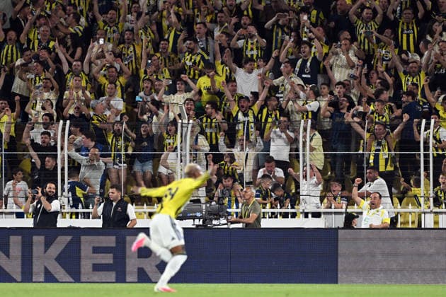 Fenerbahce v Gornik Zabrze - UEFA Champions League Second Qualifying Round ISTANBUL, TURKIYE - JULY 21: Anderson Talisca (94) of Fenerbahce celebrates after scoring a goal the UEFA Champions League second qualifying round first-leg match between Fenerbahce and Gornik Zabrze at Chobani Stadium in Istanbul, Turkiye, on July 21, 2026. Serhat Cagdas Anadolu Istanbul Turkey. Editorial use only. Please get in touch for any other usage.  Copyright: x2026xAnadoluxSerhatxCagdasx