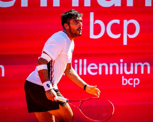 July 21, 2026, Cascais, Lisbon, Portugal: Roman Andres Burruchaga during the qualifying round of the Millennium Estoril Open at the Estoril Tennis Club on july 21, 2026 in Estoril, Cascais, Portugal. Cascais Portugal - ZUMAr200 20260721_zsp_r200_008 Copyright: xNunoxReisinhox