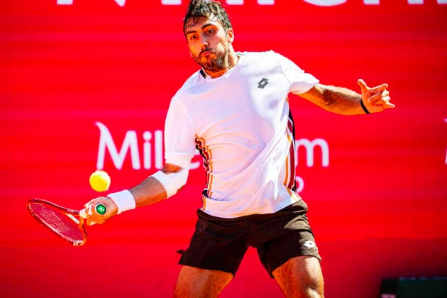 July 21, 2026, Cascais, Lisbon, Portugal: Roman Andres Burruchaga during the qualifying round of the Millennium Estoril Open at the Estoril Tennis Club on july 21, 2026 in Estoril, Cascais, Portugal. Cascais Portugal - ZUMAr200 20260721_zsp_r200_012 Copyright: xNunoxReisinhox