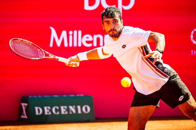 July 21, 2026, Cascais, Lisbon, Portugal: Roman Andres Burruchaga during the qualifying round of the Millennium Estoril Open at the Estoril Tennis Club on july 21, 2026 in Estoril, Cascais, Portugal. Cascais Portugal - ZUMAr200 20260721_zsp_r200_013 Copyright: xNunoxReisinhox