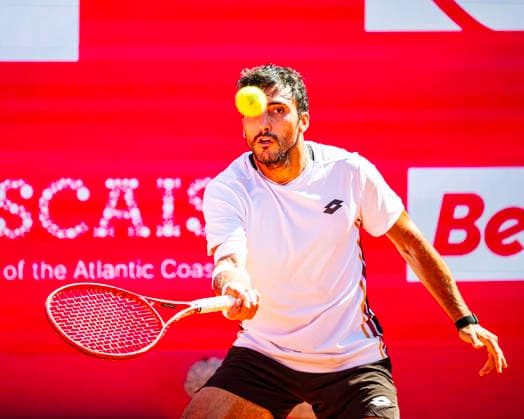 July 21, 2026, Cascais, Lisbon, Portugal: Roman Andres Burruchaga during the qualifying round of the Millennium Estoril Open at the Estoril Tennis Club on july 21, 2026 in Estoril, Cascais, Portugal. Cascais Portugal - ZUMAr200 20260721_zsp_r200_011 Copyright: xNunoxReisinhox