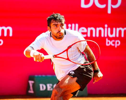 July 21, 2026, Cascais, Lisbon, Portugal: Roman Andres Burruchaga during the qualifying round of the Millennium Estoril Open at the Estoril Tennis Club on july 21, 2026 in Estoril, Cascais, Portugal. Cascais Portugal - ZUMAr200 20260721_zsp_r200_014 Copyright: xNunoxReisinhox
