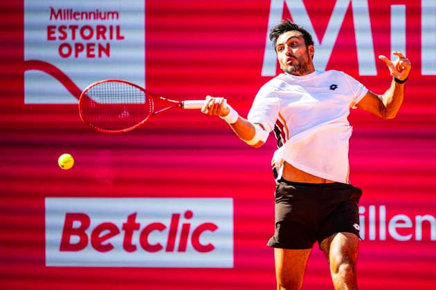 July 21, 2026, Cascais, Lisbon, Portugal: Roman Andres Burruchaga during the qualifying round of the Millennium Estoril Open at the Estoril Tennis Club on july 21, 2026 in Estoril, Cascais, Portugal. Cascais Portugal - ZUMAr200 20260721_zsp_r200_044 Copyright: xNunoxReisinhox