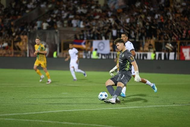 RECORD DATE NOT STATED UEFA Champions League: FC Ararat-Armenia v Shamrock Rovers FC Edward McGinty during the UEFA Champions League match between FC Ararat-Armenia and Shamrock Rovers FC at Vazgen Sargsyan Republican Stadium in Yerevan, Armenia on July 21, 2026