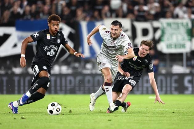 Oisin McEntee of Heart of Midlothian Sturm Graz v Heart of Midlothian, UEFA Champions League, 2nd Qualifying Round, 1st Leg, Football,Stadion Graz-Liebenau, Graz, Austria - 21 Jul 2026Graz Stadion Graz-Liebenau Austria  Copyright: xNikolaxKrstic Shutterstockx 16999234bm