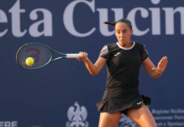 37th WTA, Tennis Damen Palermo Ladies Open 2026 Noemi Basiletti of Italy plays during the 37th Palermo Ladies Open WTA 125 in Palermo, Italy, on July 21, 2026. Palermo Italy  Copyright: xGabrielexMaricchiolox originalFilename:maricchiolo-37thwtap260721_npXKo.jpg