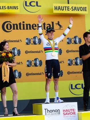 Tour de France -contre la montre individuel Evian les Bains - Thonon les Bains Compagnon Michel MAXPPP - THONON LES BAINS 21 07 2026 Tour de France -contre la montre individuel Evian les Bains - Thonon les Bains Evenenpoel Remco vainqueur du contre la montre Evian Thonon et 2eme au classement general - Tour de France 2026 stage 16 of the 2026 Tour de France cycling race, an individual Time Trial stage of 26km from Evian-les-Bains to Thonon-les-Bains, on Tuesday 21 July 2026. THONON LES BAINS HATE-SAVOIE AUVERGNE-RHONES-ALP FRANCE  Copyright: xMAXPPPxCompagnonxMichelx CMP202607212300 CMP202607212300