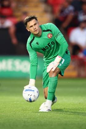 Goalkeeper Jed Ward of Walsall Walsall v Aston Villa, Pre Season Friendly, Football, Pallet-Track Bescot Stadium, Walsall, UK - 21 Jul 2026Walsall Pallet-Track Bescot Stadium United Kingdom EDITORIAL USE ONLY No use with unauthorised audio, video, data, fixture lists, club league logos or live services. Online in-match use limited to 120 images, no video emulation. No use in betting, games or single club league player publications.  Copyright: xRyanxBrowne Shutterstockx 16999236al