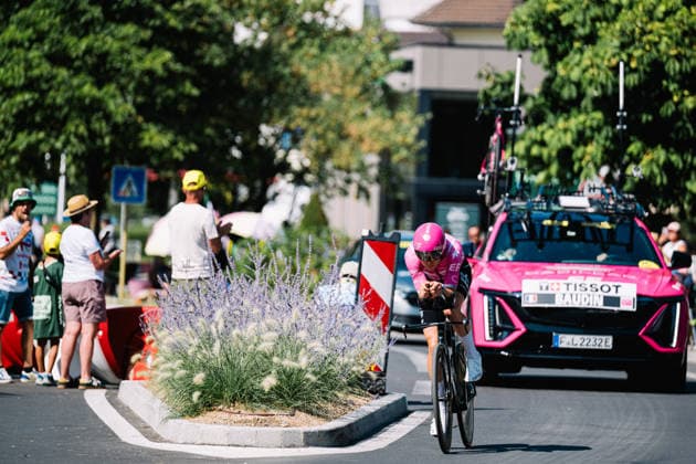 113th Tour de France 2026 - Stage 16 Alex Baudin of EF Education-EasyPost rides during the 16th stage of the 113th Tour de France, a time trial between Evian and Thonon, France. Thonon-les-Bains France  Copyright: xGautierxDemouveauxx originalFilename:demouveaux-notitle260721_nptGT.jpg