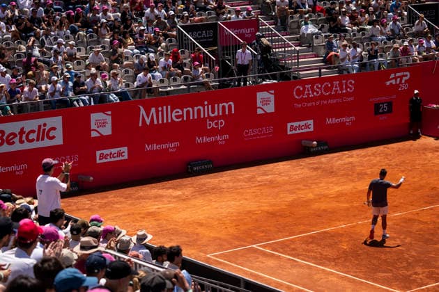 Nuno Borges Vs Orlando Luz - Millennium Estoril Open 2026 Nuno Borges of Portugal competes against Orlando Luz of Brazil during the Millennium Estoril Open ATP, Tennis Herren 250 tennis tournament at Estoril Tennis Club in Estoril, Portugal, on July 21, 2026. Estoril Portugal  Copyright: xNunoxCruzx originalFilename:cruz-nunoborg260721_np3Ml.jpg