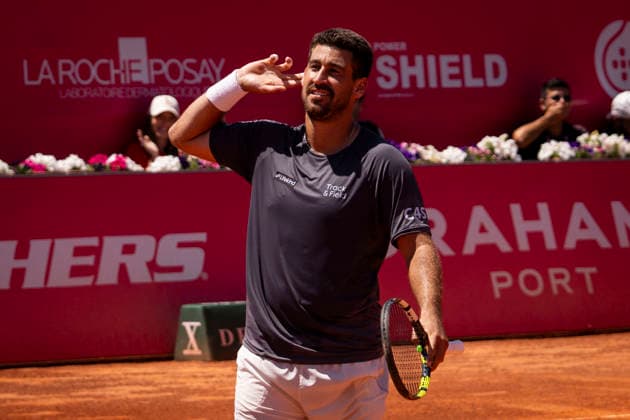 Nuno Borges Vs Orlando Luz - Millennium Estoril Open 2026 Nuno Borges of Portugal competes against Orlando Luz of Brazil during the Millennium Estoril Open ATP, Tennis Herren 250 tennis tournament at Estoril Tennis Club in Estoril, Portugal, on July 21, 2026. Estoril Portugal  Copyright: xNunoxCruzx originalFilename:cruz-nunoborg260721_npjX9.jpg