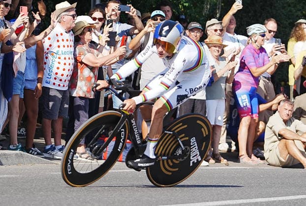 July 21, 2026, Thonon Les Bains, Bretagne, FRANCE: THONON-LES-BAINS, FRANCE - JULY 21 : Remco Evenepoel (BEL) of Red Bull-Bora-Hansgrohe during stage 16 of the 113rd edition of Tour de France an UCI World Tour 2.UWT Individual Time Trial stage for Men Elite of 26 km with start in Evian-les-Bains and Thonon-les-Bains on July 21, 2026 in Thonon-les-Bains, France . Thonon Les Bains FRANCE - ZUMAl193 20260721_zsp_l193_006 Copyright: xLaurentxLairysx