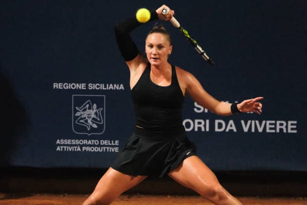 IPA86878877 - Palermo, Italy, July 2026. Country Time Club, Palermo Ladies Open 2026, a women s professional tennis tournament on the WTA, Tennis Damen 125 circuit. Pictured: Anastasia Abbagnato vs. Clara Burel  Copyright: xFedericoxSerra IPAxSportx xx 86878877